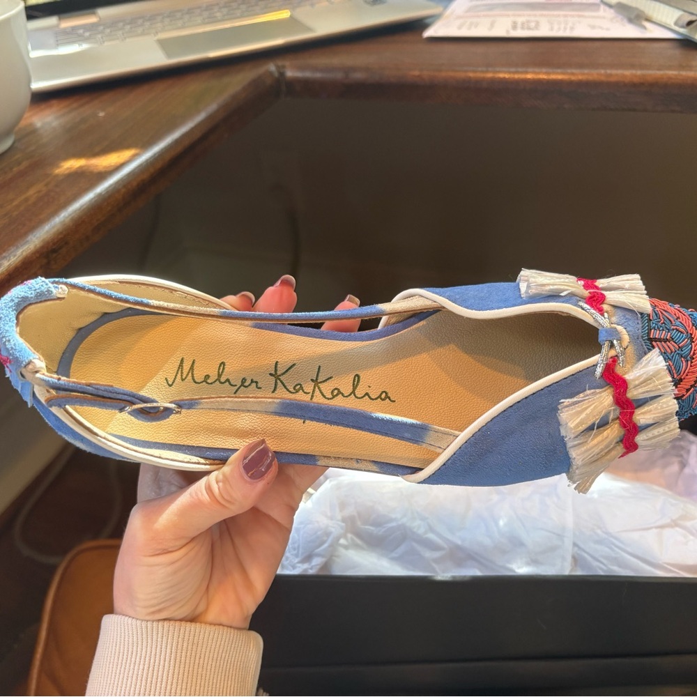 Meher Kakalia Blue and Red Women's Flats